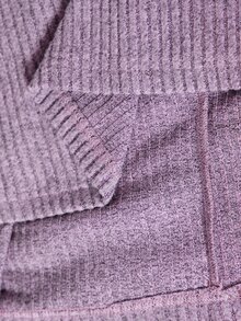 Veilorie Plus Size Women's Solid Color Casual Daily Hooded Dress - Purple - View 7