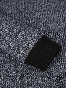 Manfinity Homme Men's Colorblock Casual Versatile Daily Wear Long Sleeve Sweater - Black - View 4