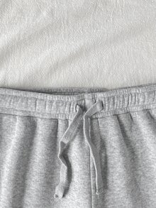 SHEIN Tween Girl 兒童 NYC 城市印花運動衫與喇叭褲 2 件套，灰色拉鍊連帽衫與運動褲休閒套裝 - 淺灰色 - 查看 6