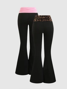2PCS Tween Girls Pants Kids - Multicolor - View 6