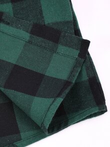 Vacaura 1件男童格紋連帽夾克，休閒日常穿著，適合秋冬 - 彩色 - 查看 7