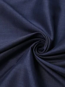 Velvienne Women's Plus Size Elegant Commuter Waist-Cinching Long Sleeve A-Line Dress - Navy Blue - View 4