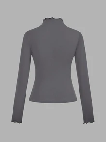 SHEIN EZwear 95%棉 3件組女款休閒修身長袖T恤套裝，女款秋冬服飾，2000年代風格，Y2K，女款通勤穿搭，性感，鄉村風，時尚，基礎款，女款西式風格穿搭，度假穿搭，返校舞會，感恩節，萬聖節，聖誕節 - 彩色 - 查看 10