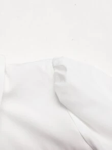 SHEIN Tween Girl 優雅紋理針織粉色與白色領口袖子 2--1 洋裝，返校季，秋季洋裝，套裝，白色長袖洋裝 - 粉色 - 查看 6