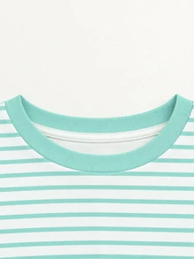Teen Girl Striped Casual Daily Long Sleeve T-Shirt - Multicolor - View 3