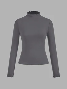 SHEIN EZwear 95%棉 3件組女款休閒修身長袖T恤套裝，女款秋冬服飾，2000年代風格，Y2K，女款通勤穿搭，性感，鄉村風，時尚，基礎款，女款西式風格穿搭，度假穿搭，返校舞會，感恩節，萬聖節，聖誕節 - 彩色 - 查看 9