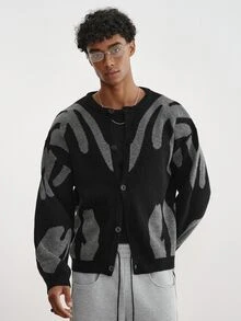 TOKVUE Men's Colorblock Casual Versatile Daily Wear Cardigan - Multicolor - View 1
