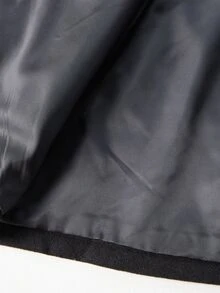 Manfinity CasualCool 男士成熟休閒純色羊毛短夾克，節日送禮最佳選擇 - 黑色 - 查看 6