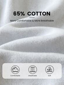 SHEIN 青少年女孩休閒灰色連帽棉絨抓絨衛衣，寬鬆版型豹紋印花套頭上衣，百搭日常秋冬新款 - 灰色 - 查看 3