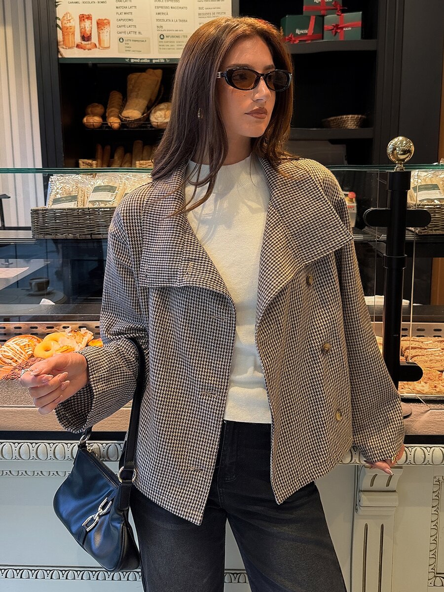 Aloruh Women Overcoats,Autumn,Winter - Khaki - View 1