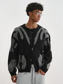 TOKVUE Men's Colorblock Casual Versatile Daily Wear Cardigan - Multicolor - View 6