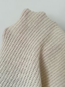 Aloruh Women's Elegant High Neck Asymmetrical Sweater 2 Pieces Set - Apricot - View 8