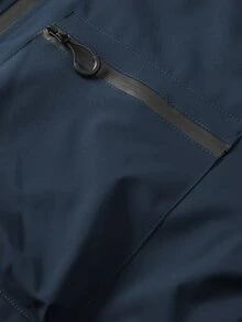 Manfinity Homme 男士運動戶外休閒連帽夾克 - 藏蓝色 - 查看 4