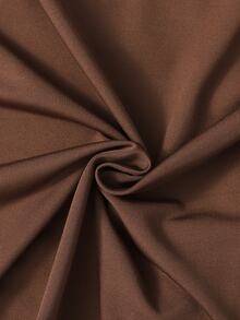 Tween Girl Solid Color Casual Soft Girl Versatile Daily Skirt Formal Birthday Coffee Brown - Brown - View 4