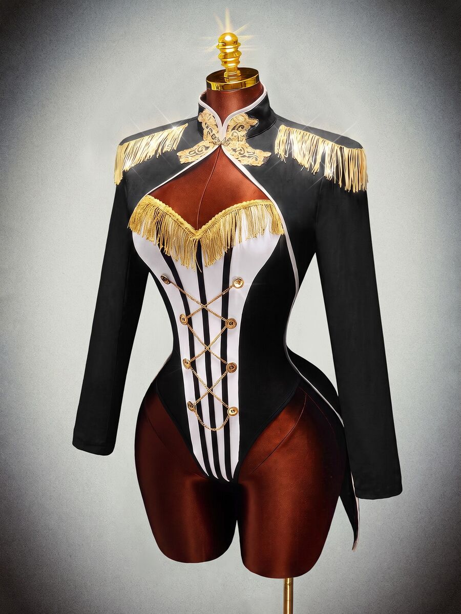 Amplova Halloween New Year Festival Rave Concert Jacket, Women's Fitted ...