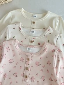 6PCS Baby Girls T-Shirt Co-Ords - Multicolor - View 11