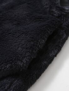 PAVTROS Men's Casual Fashion Vintage Loose Fuzzy Vest, Essential For Outings, Perfect Gift For Family And Friends - Black - View 4