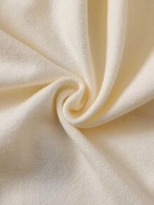 少女黑白針織兩件套服裝，優雅秋季毛衣套裝，附荷葉領與3D珍珠裝飾，親子款長褲套裝 - 米色 - 查看 8