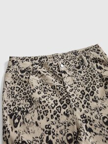 ROMWE Millennium Y2K Sexy Animal Print Hot Girl Women's Denim Capris Plus Size Jeans - Multicolor - View 5