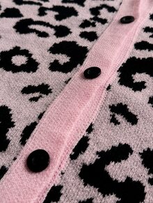 Maweii Plus Women's Sweater Cardigan, Sweater Coat, Pink, Style, Casual, Elegant, Autumn/Winter - Multicolor - View 7