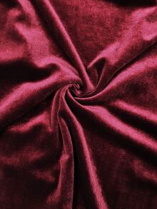 Elenzga Plus Size Luxury Sequin Pleated Elegant Dress - Burgundy - View 4