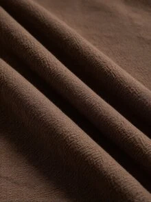 Linhara CURVE Kemeja Kasual Serbaguna untuk Wanita Ukuran Besar, Warna Polos, Cocok untuk Pemakaian Sehari-hari di Musim Gugur - Coffee Brown - View 6