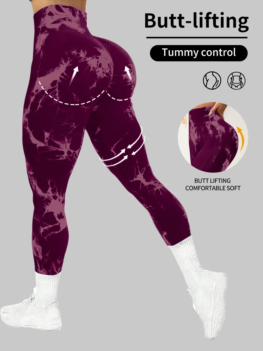 Gameset SHEIN Sport 女款高腰提臀塑形緊身褲 - Purple Wisdom - 查看 1