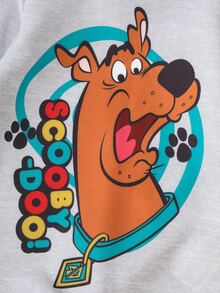SCOOBY-DOO X SHEIN Baby Boy Cartoon Pattern Casual Daily Hooded Jumpsuit - Light Grey - View 5