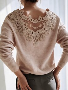 Holdful Holdful Women's Minimalist Comfortable Long Sleeve Sweater, Warm For Autumn/Winter - Champagne - View 4