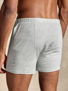 Manfinity Underwear&Sleepwear Basics Minimalist Comfortable Grey Basic Men's Alro Pants - Multicolor - View 3