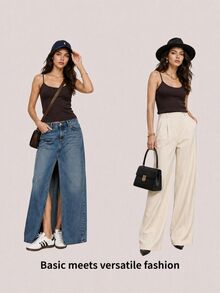 SHEIN BASICS 2PCS Women Tank Tops & Camis - Multicolor - View 7
