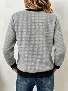 Holdful Holdful New Fashion Casual Autumn T-Shirt For Middle-Aged And Elderly Ladies - Grey - View 2