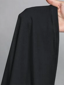 SHEIN Tall 簡約純色修身高領白色上衣，適合秋冬，適合高個女性 - 深灰色 - 查看 11