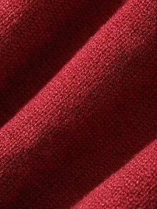 Dazy Kids Tween Girl Heart Button Contrast Color Long Sleeve Knit Cardigan - Burgundy - View 8