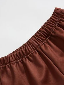 Young Boys Casual Color Block Striped Crew Neck Sweatshirt And Jogger Pants 2-Piece Set, Preppy Autumn Winter Sports Outfit Tracksuit - Brown - View 6