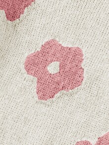 SHEIN Emery Rose Kids 女童碎花休閒毛衣 秋冬款 - 白色 - 查看 5