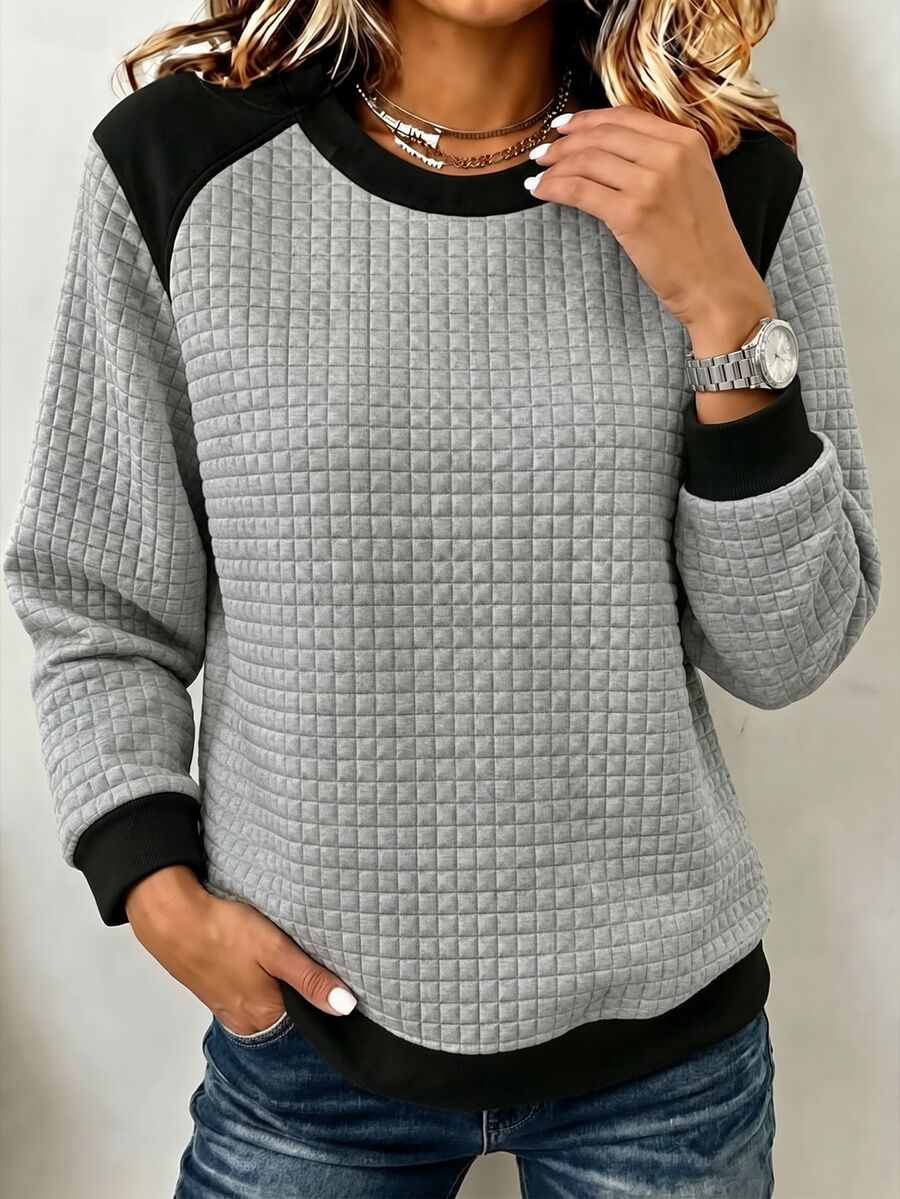 Holdful Holdful New Fashion Casual Autumn T-Shirt For Middle-Aged And Elderly Ladies - Grey - View 1