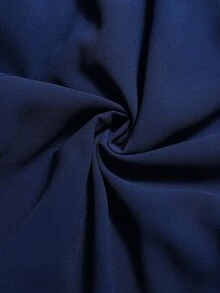 Miaspire Women's Plus Size Blue Lantern Sleeve Ruffle Hem Dress, Autumn/Winter - Blue - View 6