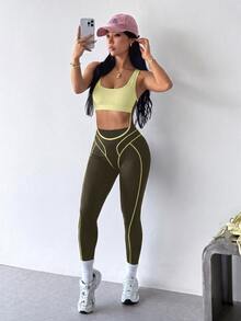 Dewbera Dewbera 女款拼色休閒百搭日常旅行運動連身褲 - 彩色 - 查看 7