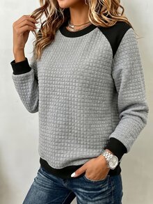 Holdful Holdful New Fashion Casual Autumn T-Shirt For Middle-Aged And Elderly Ladies - Grey - View 4