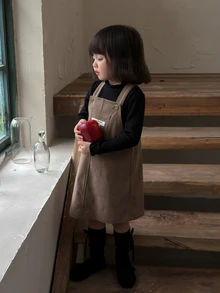 DAZY Baby Girl Casual Daily Summer Dress - Coffee Brown - View 5
