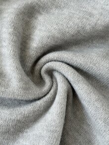 Sunspun Plus Size Women's Pure Desire Cute Style Solid Gray Asymmetrical Off-Shoulder Cami Knit Sweater Pullover, Suitable For Spring/Autumn/Winter/Daily Commute/Home/Outdoor/Travel/Vacation/Date Outfits - Grey - View 7
