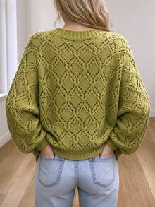 Cévolie Women's Solid Color Casual Versatile Daily Outing Cardigan Autumn - Green - View 2