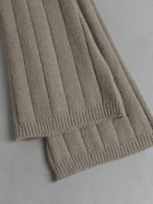 Sweetra Women's Fashion Sweet Versatile U-Neck Bow Pullover Sweater For Daily Commute And Date Outfits, Autumn/Winter - Khaki - View 3