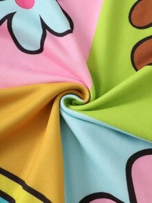 SCOOBY-DOO X SHEIN Young Girl Letter Cartoon Print Casual Daily Summer Dress - Multicolor - View 7