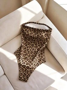 SHEIN Franclia 時尚修身性感無肩帶條紋女款連身衣 - 彩色 - 查看 2