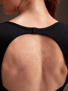 Powerista 女款短袖長褲緊身連身褲 - 黑色 - 查看 7