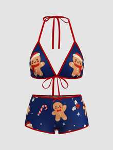 Chillnights Women's Lingerie Set Christmas Reindeer Cute Lingerie Set - Multicolor - View 1