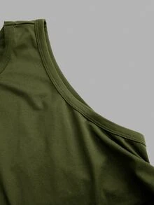 SHEIN CURVE+ 3件組大尺碼純色休閒圓領細肩帶背心上衣套裝，2026秋冬 22W - 彩色 - 查看 9