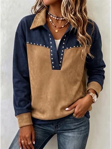 Holdful Holdful Winter Casual Autumn Women's Blouses For Middle-Aged And Elderly People - Coffee Brown - View 5